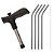 Kit Furador de Coco e 4 Canudos Curvos Aço Inox Prime Com Limpador - Tuut - Imagem 1