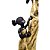 Estatueta Decorativa Mãe Africana Com Filhos Dourado Luxo Resina 28cm - MCD - Imagem 4