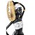 Estatueta Decorativa Africana Com Vaso no Ombro Resina Luxo Dourado e Branco 38cm - MCD - Imagem 3