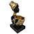 Estatueta Cerâmica Decorativa Africana Luxo Preto e Dourado com Bowl 24cm - MCD - Imagem 4