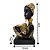 Estatueta Cerâmica Decorativa Africana Luxo Preto e Dourado com Bowl 24cm - MCD - Imagem 5