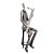 Estatueta Decorativa Músico Flautista Sentado Resina Prata 27cm - MCD - Imagem 1