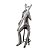 Estatueta Decorativa Músico Flautista Sentado Resina Prata 27cm - MCD - Imagem 4