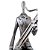Estatueta Decorativa Músico Flautista Sentado Resina Prata 27cm - MCD - Imagem 6