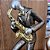 Estatueta Decorativa Músico Saxofonista em Bronze e Dourado 25cm - MCD - Imagem 2