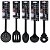 Jogo 5 Colheres Silicone Black Fogaça Escumadeira, Concha, Espátula, Colher e Pegador de Massa - Tuut - Imagem 1