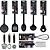 Super Jogo 10 Utensílios Silicone Black Premium Henrique Fogaça Incluso Ralador e Fouet - Tuut - Imagem 1