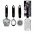 Kit Cozinha 4 Peças Inox Plaina Queijo, Colher Sorvete, Cortador de Massa e Ralador Black - Tuut - Imagem 1