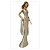 Estatueta Decorativa Mulher Elegante Vestido Gala Luxo Resina Brilho Champanhe e Dourado 40cm – MCD - Imagem 2