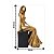 Estatueta Decorativa Mulher Elegante Dourado Luxo Sentada Resina 25cm - MCD - Imagem 3