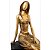Estatueta Decorativa Mulher Elegante Dourado Luxo Sentada Resina 25cm - MCD - Imagem 5