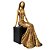 Estatueta Decorativa Mulher Elegante Dourado Luxo Sentada Resina 25cm - MCD - Imagem 1
