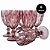 Jogo 6 Taças Diamond Diamante Marsala Para Água e Vinho Vidro 310ml - Viva Flor - Imagem 3