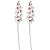 Kit 2 Galhos Orquídea Branca 9 Flores Realistas Toque Real Premium Haste 95cm - Vivaflor Decor - Imagem 1