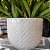 Jogo 3 Vasos Cachepot Cerâmica Branco Mosaico Decor Prime - Vivaflor Decor - Imagem 3