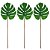 Jogo 3 Folhas Costela de Adão Verde Artificial Látex Premium 19cm - MC Flores - Imagem 1