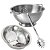 Kit Cozinha Escorredor de Macarrão, Lavador de Arroz e Colher de Espaguete Aço Inox 3 Peças - Quality House - Imagem 1