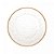 Prato Sobremesa Cristal Martelado Fio Dourado Petra 20cm - Lyor - Imagem 1
