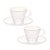 Jogo 2 Xícaras de Cristal Para Café Com Pires Borda Dourada Petra Martelado 70ml - Lyor - Imagem 1