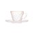 Xícara de Cristal Para Café Com Pires Borda Dourada Petra Martelado 70ml - Lyor - Imagem 4