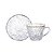 Xícara de Cristal Para Café Com Pires Borda Dourada Petra Martelado 70ml - Lyor - Imagem 1