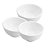 Jogo 3 Tigelas Porcelana Bowl Clean Branca 275ml - Lyor - Imagem 1