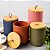 Potiche Cerâmica Lines Terracota Tampa Bambu e Pegador de Corda 16cm - Lyor - Imagem 2