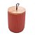 Potiche Cerâmica Lines Terracota Tampa Bambu e Pegador de Corda 16cm - Lyor - Imagem 1