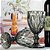 Jogo 6 Taças Diamond Vidro Diamante Negro Fumê 340ml - VivaFlor - Imagem 2
