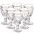 Jogo 6 Taças Diamante Transparente Borda Dourada 340ml - VivaFlor - Imagem 1