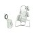 Conjunto 4 Potes para Temperos de Vidro com Tampa Hermética e Suporte de Metal Cromado 65ml - Lyor - Imagem 4