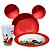 Kit Refeição Infantil Mickey 3 Peças Bowl Orelhas, Prato e Copo Melamina Premium - Tuut - Imagem 1