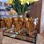 Jogo 6 Taças Vinho e Água Vidro Diamond Ouro Envelhecido 340ml - Vivaflor Decor - Imagem 2