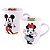 Jogo 2 Canecas Cerâmica Mickey e Minnie Disney 330ml - Tuut - Imagem 1