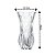 Vaso Vidro Transparente Barcelos Luxo 23cm - Mek - Imagem 3