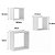 Conjunto 3 Nichos Decorativos MDF Branco Premium - DiCarlo - Imagem 5