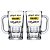 Conjunto 2 Canecas Para Cerveja Vidro Munique Decorada 360ml - Fratelli - Imagem 1