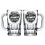 Conjunto 2 Canecas Para Cerveja Vidro Munique Decorada 360ml - Fratelli - Imagem 2