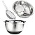 Kit Cozinha Escorredor de Arroz, Bowl Base Antiderrapante e Peneira Aço Inox Prime - Imagem 1