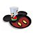 Kit Refeição Infantil Mickey Mouse Prato Divisória Orelha e Copo Melamina - Imagem 1
