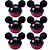 Kit 6 Porta Objetos Lembrancinha Aniversário Mickey 220ml - Plasútil - Imagem 1