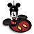 Kit Refeição Infantil Mickey Mouse Prato Divisória e Copo Orelha Mickey - Potte - Imagem 1