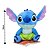 Kit Pelúcia 20cm e Garrafa Squeeze Abre Fácil Stitch Disney 530ml Prime - Imagem 2