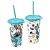 Copo Refri Stitch Disney com Tampa e Canudo 500ml Decoração Mesclada 1 UNIDADE - Plasútil - Imagem 4