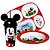 Kit Refeição Infantil Mickey Disney 3 Peças Prato, Bandeja e Copo Com Canudo - Tuut - Imagem 1