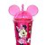 Kit Refeição Infantil Minnie Disney 3 Peças Prato, Tigela e Copo com Canudo - Tuut - Imagem 2