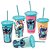 Copo Refri Stitch Disney Azul com Tampa e Canudo 500ml Sortido 1 Unidade - Plasútil - Imagem 1