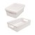 Kit Caixa e Cesto Organizador Juta Plástico Branco 1,8L e 2L - Jaguar - Imagem 1