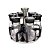 Porta Condimentos e Temperos Giratório com 6 Potes Vidro e Inox 120ml - Monaliza - Imagem 7