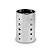Jogo 6 Utensílios Cozinha Silicone Cinza Cabo Madeira e Porta Utensílios Inox Prime - Imagem 4